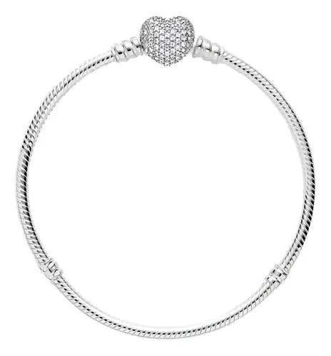 PULSERA CON CIERRE DE CORAZÓN PAVÉ590727CZ 16CM SIN CAJA 2