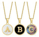 Collar Dije Letras Iniciales Acero Inoxidable Doradas Mujer | Grado B