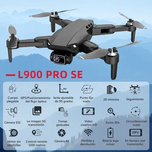 Drone Axnen L900 Pequeño Fpv con Cámara 4K y GPS Profesional | Grado B