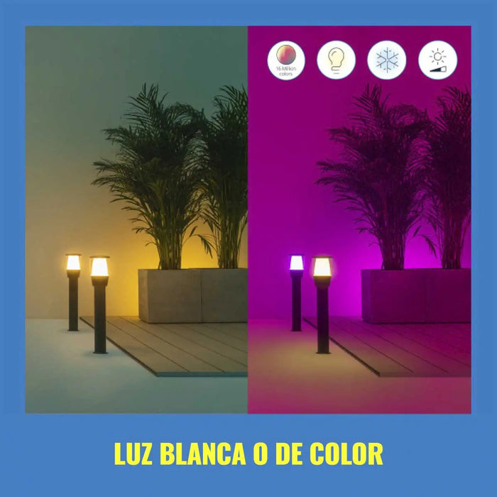 KIT DE INICIO BOLARDOS 92900326490 MULTICOLOR EXTERIORES WIZ BLANCO FRÍO Y CALIDO GRADO B