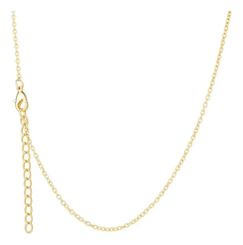Collar con Dijes de Doble Anillo Color Dorado | Grado B