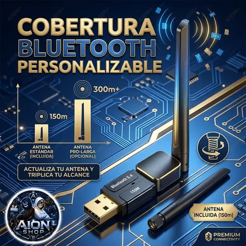 Adaptador Bluetooth 5.1 Comfast con Antena de Alta Ganancia | Grado B