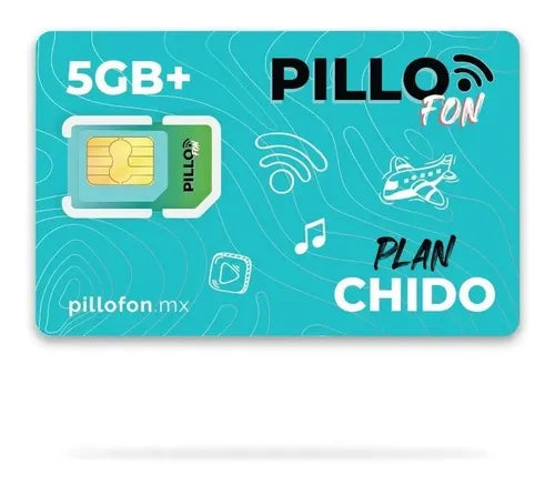 Pillofon Sim Recargable Rifate 6gb + Redes 7 Días Chip