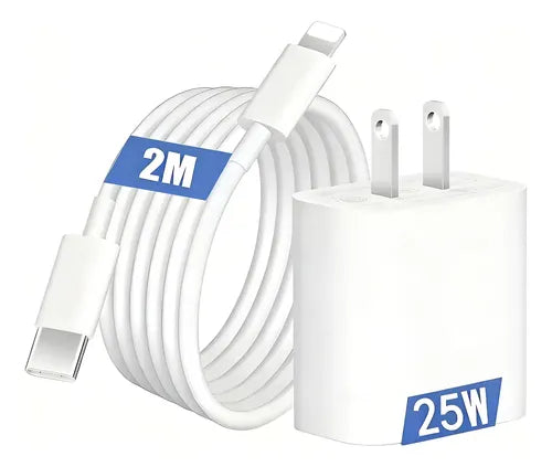 Cargador con Cable Lightning de Carga Rápida 25W para iPhone | Grado B