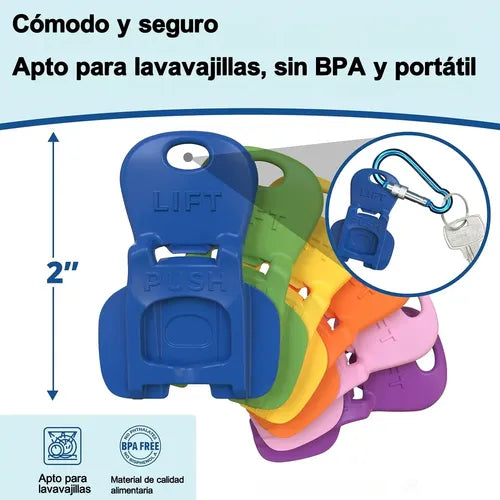 Paquete de 6 Abrelatas con Tapa Completa y Fácil de Abrir Blanco | Grado B