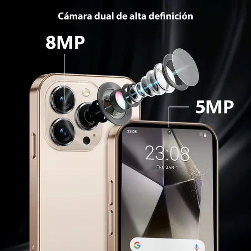 W&O F11 MINI 3G SMARTPHONE 4GB OF RAM + 64GB DATING ROM MULTILINGÜE CAMERA OF 8MP + 5MP SYSTEM ANDROID DOBLE SIM... DORADO