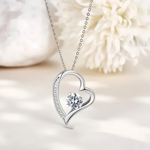 Collar con Dijes de Dos Corazones Regalo para Mujer | Grado B