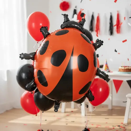 Globos Metálicos con Motivo de Mariquita para Fiesta Temática | Grado B