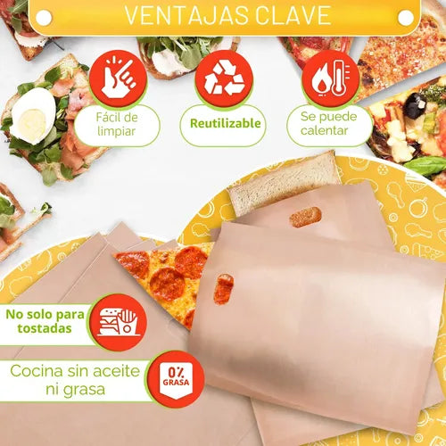 Bolsas Antiadherentes para Tostadora Reutilizables para Sánd | Grado B