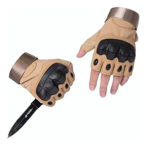 Guantes Tacticos Nudillos Almohadillas Militar Medio Dedo 1660 | Grado B