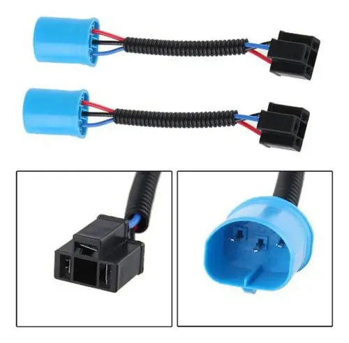 2 Conectores de Arnés de Cables 9007 Macho a H4 9003 Hembra | Grado B