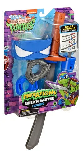 Tmnt Build Nbattle Roleplay Movie Theme Leonardo Azul Marino | Grado B (Caja Ligeramente Dañada)