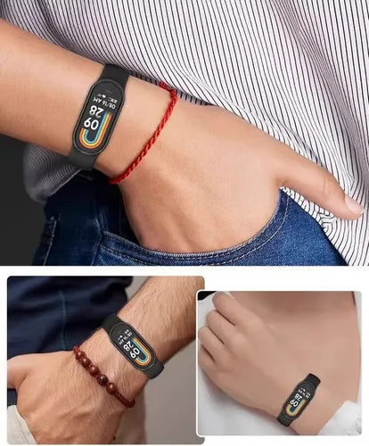 2 correas para xiaomi mi band 8 silicone repuesto y funda 1 GRADO A