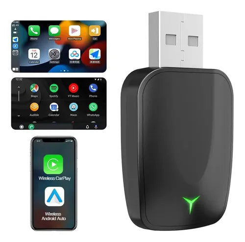 Adaptador Inalámbrico 2 en 1 para CarPlay y Android Auto | Grado B