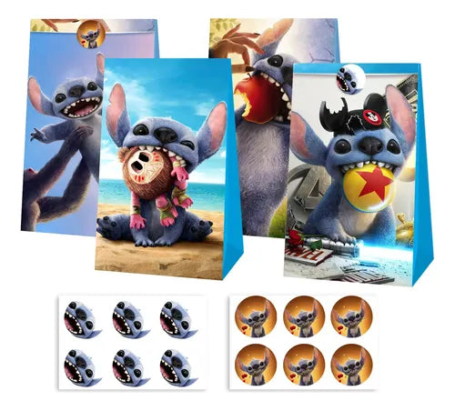 BOLSAS DULCES STITCH THE HEDGEH PARA FIESTA INFANTIL 12PCS GRADO B