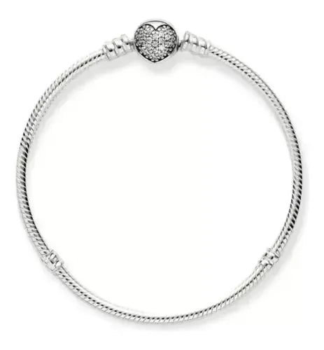 Pulsera con Broche de Corona Color Plateado | Grado B
