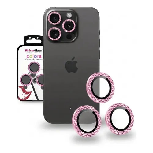 MICA PROTECTORA LENTE CÁMARA PARA IPHONE DIAMANTES COLORES 1