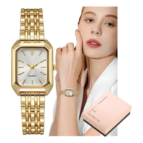 Reloj Zunpai Impermeable e Inoxidable Color Dorado para Hombre | Grado B