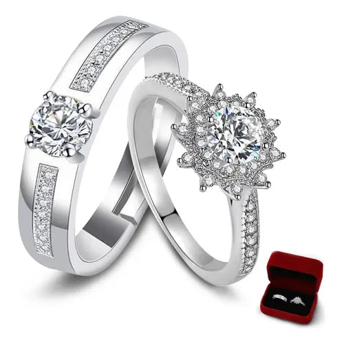 Anillo de Promesa para Mujer Color Plateado | Grado B