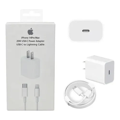 Cargador con Cable Lightning de Carga Rápida 25W para iPhone | Grado B
