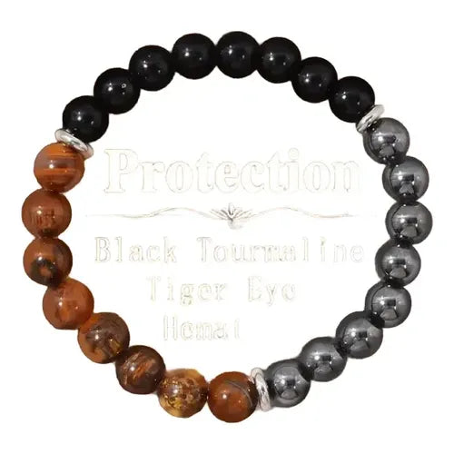 Pulsera Unisex Riqueza Abundacia Ojo de Tigre y Citrino 1 CM | Grado B