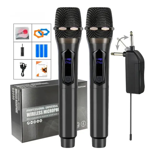 Micrófono KM9000 Inalámbrico Profesional 100M Kit 2piezas Bomge | Grado B