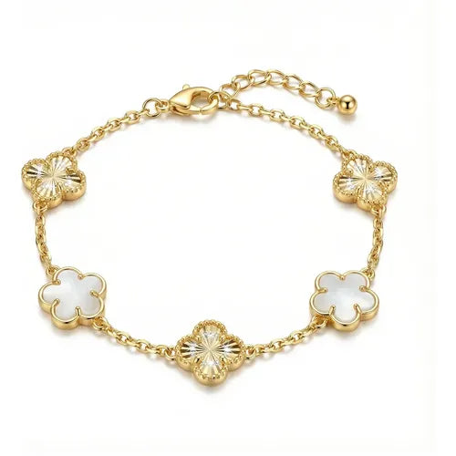 Pulseras con Cristales Centelleantes Color Plateado | Grado B