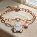 Pulsera Infinito con Cristales Color Dorado Rosa | Grado B