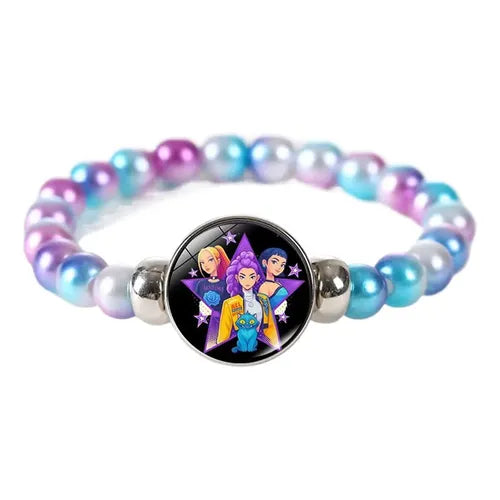 6 Piezas Pulsera Pop Morado, Decoración de Cumpleaños, Regalo Día del Niño | Grado B