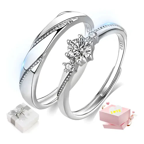 Anillo de Promesa para Mujer Talla 6 Color Plateado