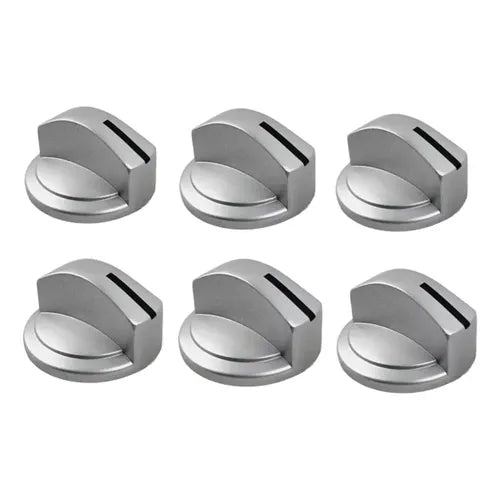Perilla para Estufa Mabe Plata 222D2436 Juego 6 Pzas | Grado B