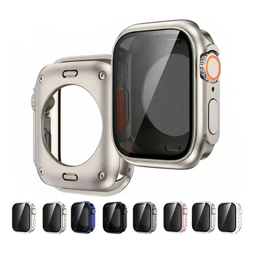 2 Pzs Fundas Con Mica Cristal Templado Para Apple Watch S10 2500