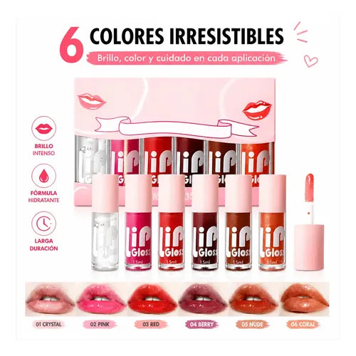 Brillo Labial 2 en 1 con Color Intenso y Lip Oil Hidratante | Grado B