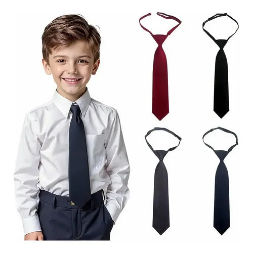 Juego de Corbata con Nudo Estilo Británico para Niños y Niñas | Grado B