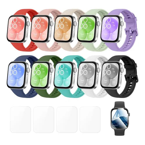 correa silicón premium para huawei watch fit 3 case con mica