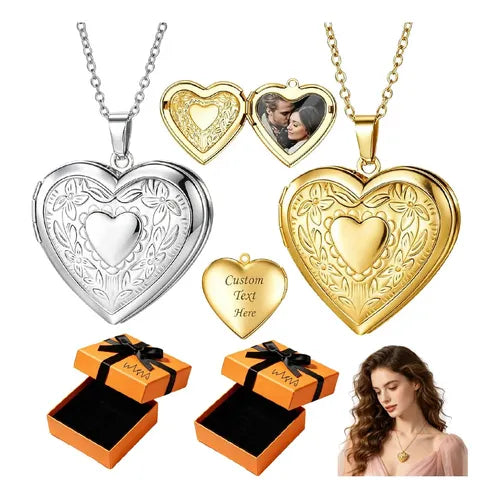 Collar 2 en 1 con Dije de Amor para Mujer | Grado B