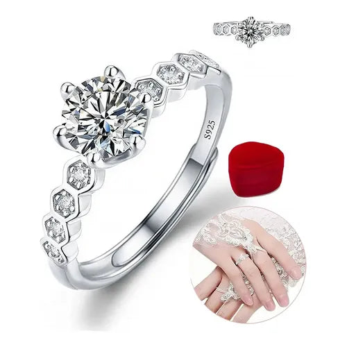 Anillo Calado para Mujer Color Plateado | Grado B
