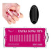 500 Tips de Uñas Postizas Punta Coffin Color Rojo Transparente | Grado B