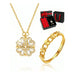 Collar Cadena Mariposa Pendientes Anillo Purpurina, 3 ...