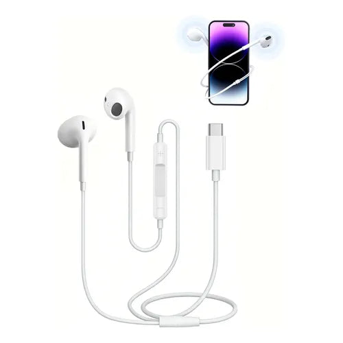 Audífonos Manos Libres con Conector Lightning para iPhone 7 a 14 Color Blanco | Grado B