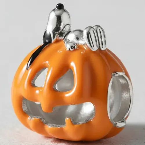 Charm con Forma de Calabaza de Halloween Color Plateado y Naranja | Grado B