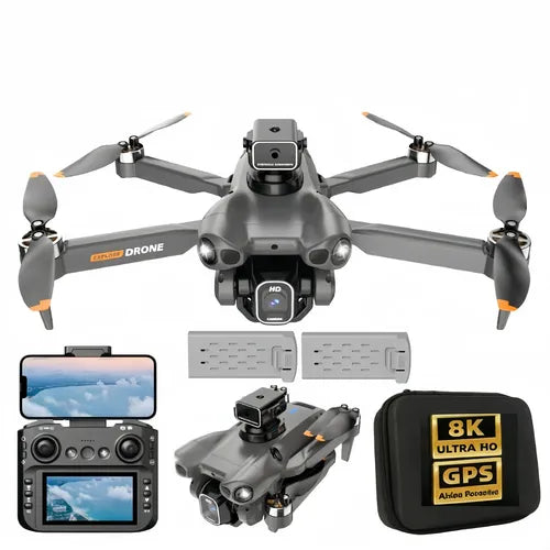 MINI DRON 8K HYTOBP CON DUAL CÁMARA HD PROFESIONAL DRON GPS 5GHZ TRES BATERÍAS GRADO B