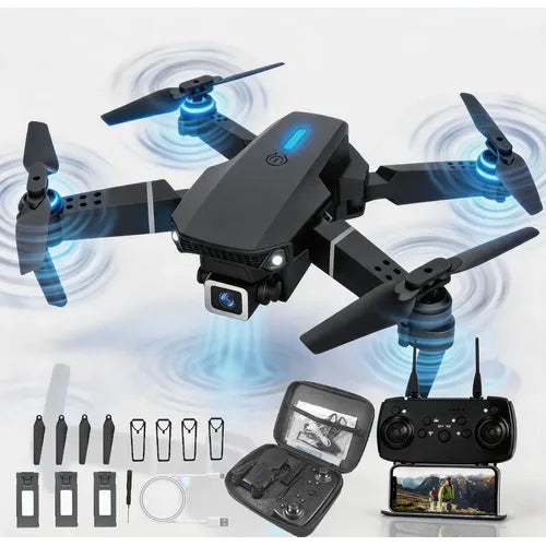 MINI DRON 8K HYTOBP CON DUAL CÁMARA HD PROFESIONAL DRON GPS 5GHZ TRES BATERÍAS GRADO B