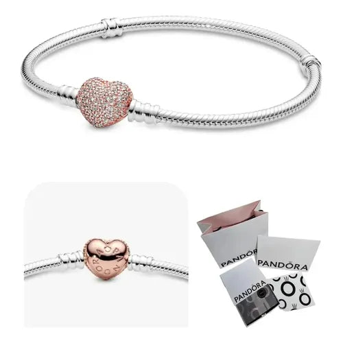 PULSERA CON CIERRE DE CORAZÓN PAVÉ590727CZ 16CM SIN CAJA 2