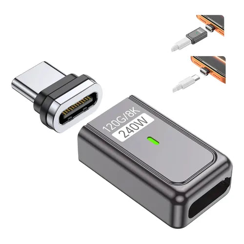 Adaptador USB C de 180 Grados 240W 8K Compatible con Thunderbolt 3 y 4 | Grado B