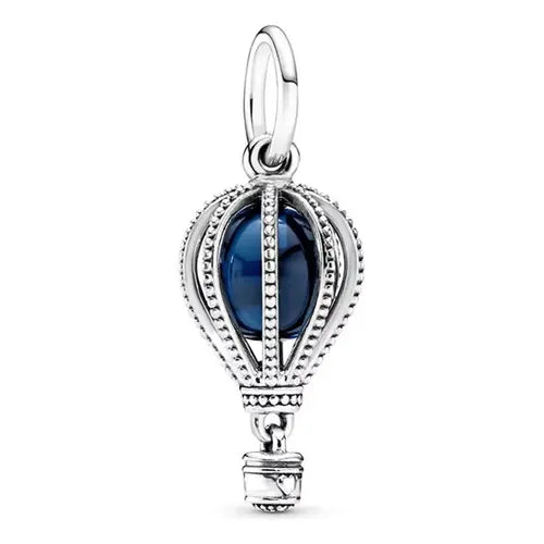 Collar de Globo Aerostático Azul Color Plateado | Grado B