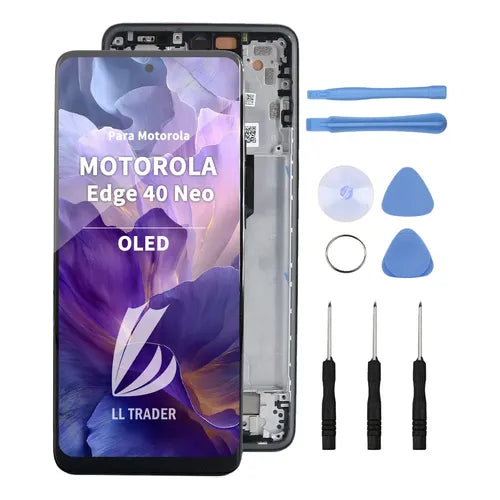 Pantalla LCD OLED con Marco para Motorola Moto Edge 40 Neo Color Negro | Grado B