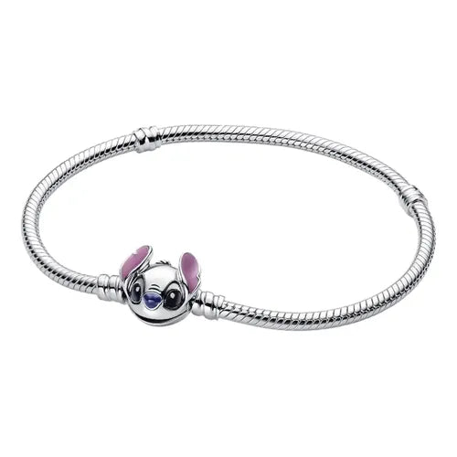 Pulsera con Colgante de Serpiente Color Plateado