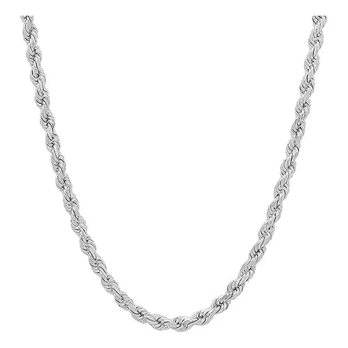 Collar de Cadena Tipo Cuerda de Acero Inoxidable para Hombre en 3 Colores | Grado B