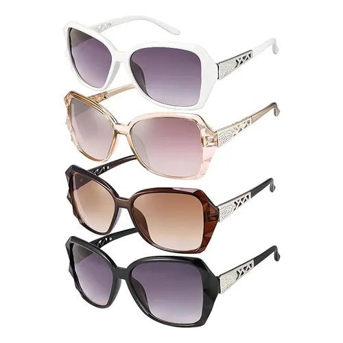 FEISEDY GAFAS DE SOL B0117 BROWN DEGRADED TEA CRYSTAL UV400 NO LEOPARD ACETATE FIBER LIGHT BROWN
